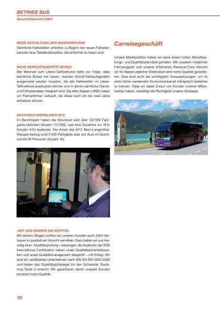 Geschäftsbericht ASM 2004.2 - Aare Seeland Mobil