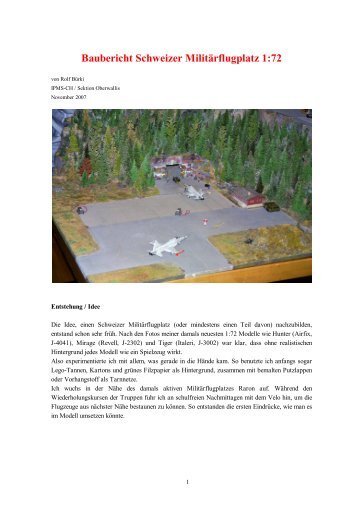 Baubericht Schweizer Militärflugplatz 1:72 - IPMS Schweiz