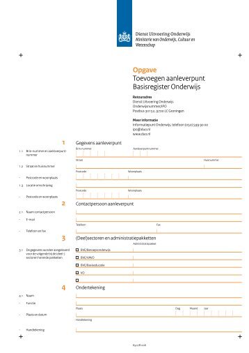 Opgave Toevoegen aanleverpunt Basisregister Onderwijs 1 ... - DUO