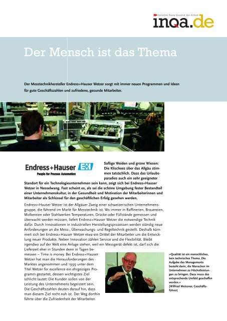 Praxisbeispiel Endress+Hauser Wetzer GmbH [PDF, 98KB]