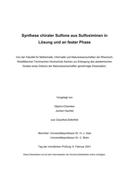Dissertation Jochen Hachtel Rwth chen University Dissertation Jochen Hachtel Rwth chen University