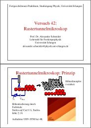 Einführungsvortrag - Physikalisches Praktikum für Fortgeschrittene