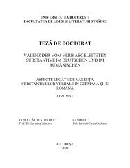 UNIVERSITATEA BUCUREŞTI FACULTATEA DE LIMBI ŞI ...
