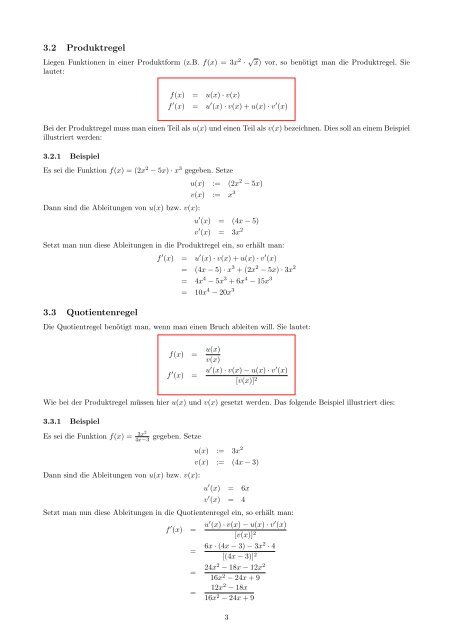 Analysis - SEK II - Mathe.Timmermann.org - Timmermann
