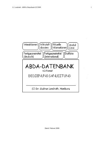 Anleitung Abda-Datenbank