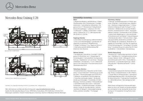 Datenblatt Unimog U Euro 5 1684 Kb Pdf Mercedes Benz