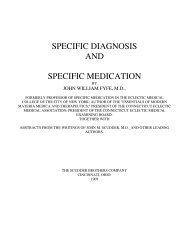 SPECIFIC DIAGNOSIS AND SPECIFIC MEDICATION