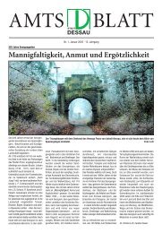 Amtsblatt für die Stadt Dessau – Amtliches ... - Dessau-Roßlau