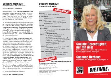 Susanne Herhaus - DIE LINKE. KV Wuppertal
