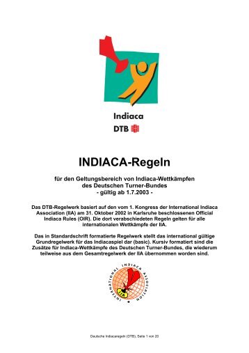 DTB Indiacaregeln - Indiaca Malterdingen eV