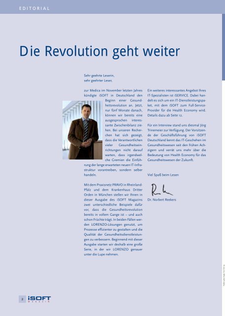 Ausgabe 2, April 2005 - iSOFT