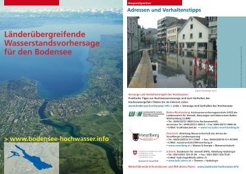 Allgemeine Hinweise zur Wasserstandsvorhersage für den Bodensee