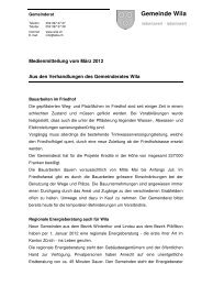 Verhandlungsbericht 12.03 - Gemeinde Wila