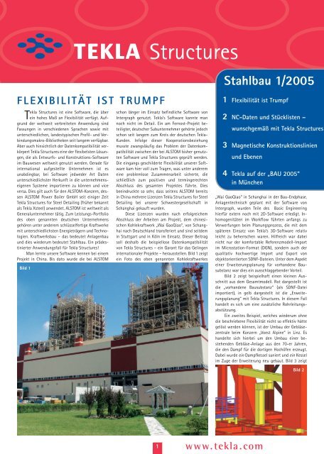 Tekla Structures News Stahlbau 1/2005