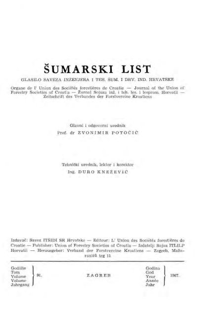 ŠUMARSKI LIST 11-12/1967