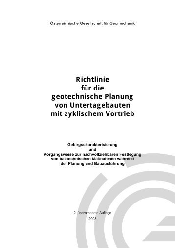 Richtlinie für die geotechnische Planung von Untertagebauten mit ...