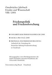 Ulrich Albrecht - Osnabrücker Friedensgespräche - Universität ...
