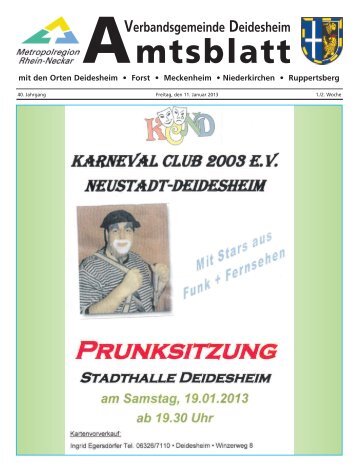 Amtsblatt - KW 1+2 - Verbandsgemeinde Deidesheim