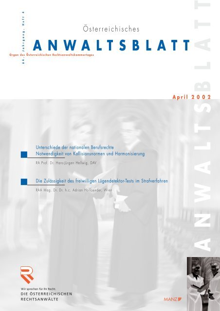 Anwaltsblatt 2002/04 - Österreichischer Rechtsanwaltskammertag