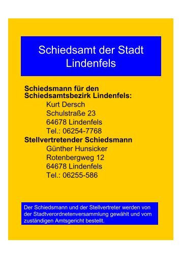 Schiedsamt der Stadt Lindenfels
