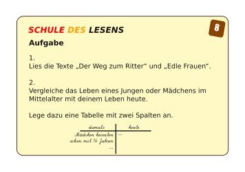 8 Aufgabe SCHULE DES LESENS - Legimus