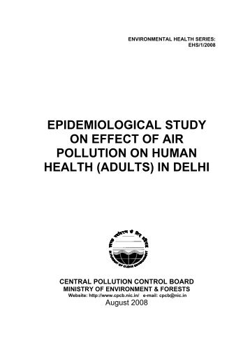 HEALTH EFFECTS OF AIR POLLUTION IN DELHI - Central ...