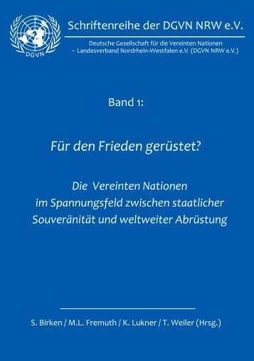 Tagungsband Finalversion - Deutsche Gesellschaft für die Vereinten ...