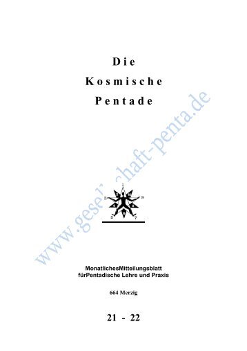 Die Kosmische Pentade 21 und 22 - Die Pentalogie von Hans Müller