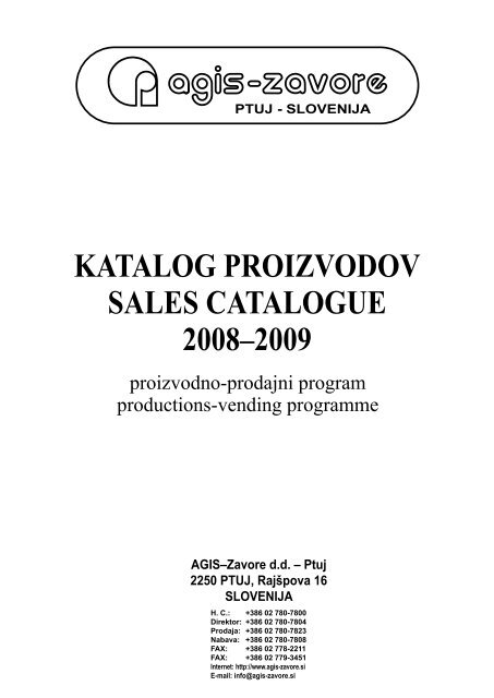 celoten katalog - AGIS zavore dd