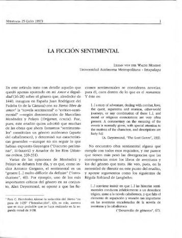 LA FICCION SENTIMENTAL - Páginas Académicas