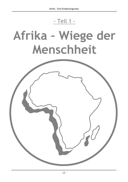 Afrika - Wiege der Menschheit - BDKJ Limburg