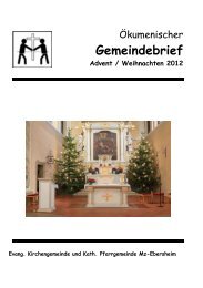 Gemeindebrief - Evangelische Kirchengemeinde Mainz-Ebersheim