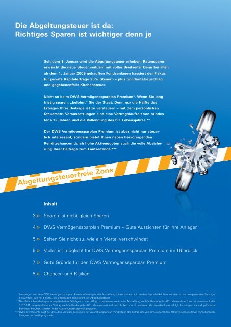 DWS Vermögenssparplan Premium - Deutsche Direktanlage AG