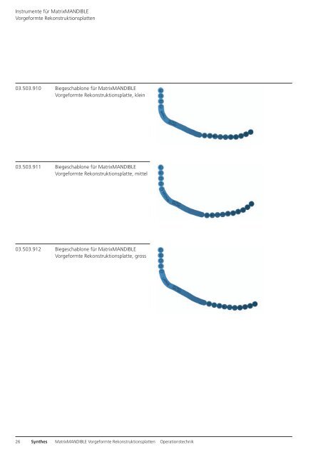 MatrixMANDIBLE Vorgeformte Rekonstruktionsplatten ... - Synthes