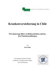 Krankenversicherung in Chile - Forum Gesundheitspolitik