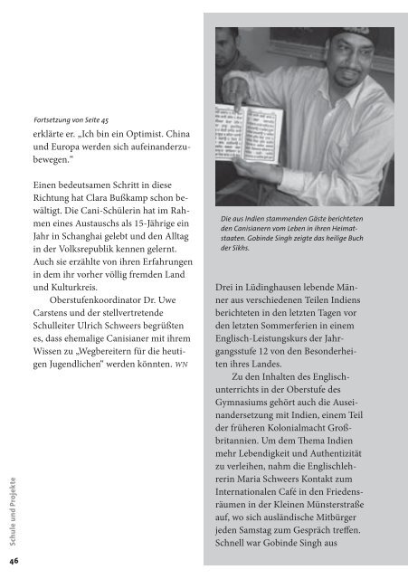 Jahrbuch 2013 - Förderverein des Canisianum - Gymnasium ...