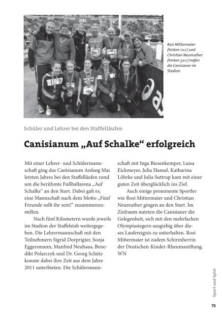 Jahrbuch 2013 - Förderverein des Canisianum - Gymnasium ...