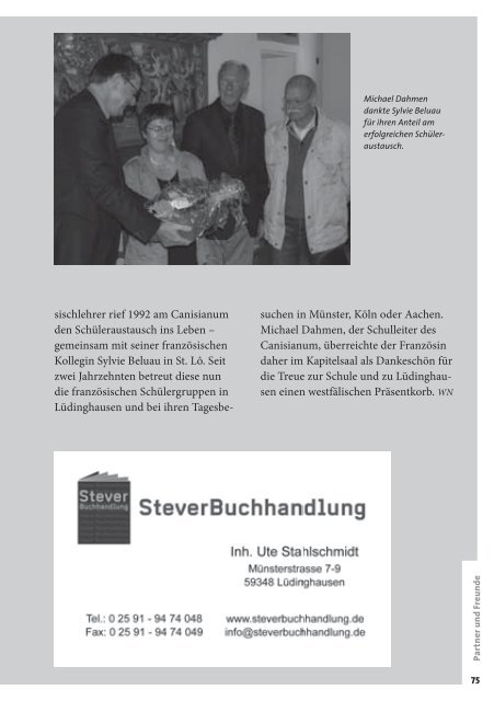 Jahrbuch 2013 - Förderverein des Canisianum - Gymnasium ...