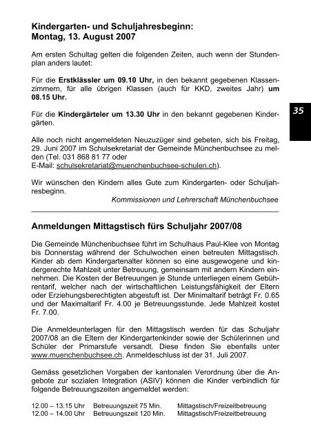 Buchsi-Info - Gemeinde Münchenbuchsee