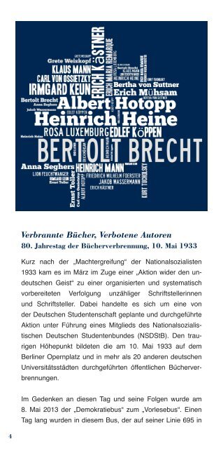 Verbrannte Bücher, Verbotene Autoren