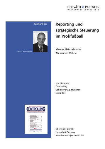 Reporting und strategische Steuerung im Profifußball - Horváth ...
