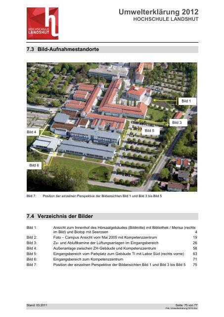 Umwelterklärung 2012 - Hochschule Landshut