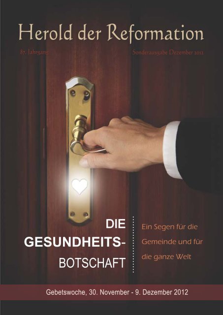 Gebetslesung Dezember 2012 - Gemeinschaft der Siebenten Tags ...