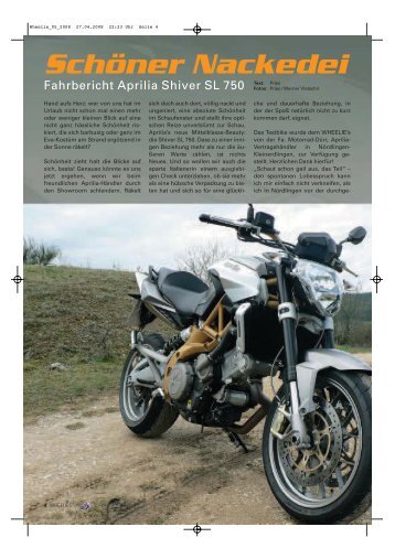 Aprilia Shiver 750 - Kultourbikes.de