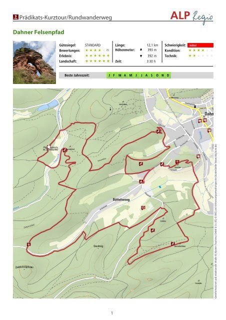 Prädikats-Kurztour/Rundwanderweg Dahner Felsenpfad