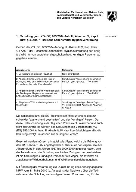 Verordnung Wildbrethygiene.pdf - Landesjagdverband NRW