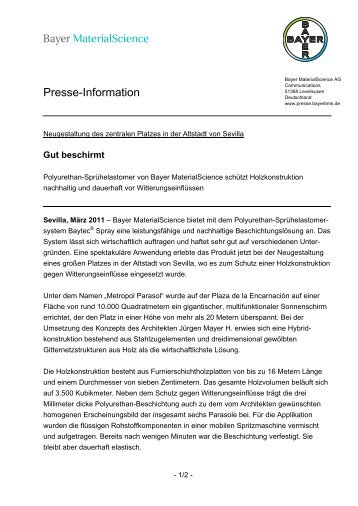 Presse-Information - Bayer MaterialScience
