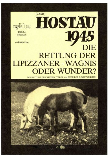 detaillierter Bericht zur Rettung der Lipizzaner - Heimatstadt Hostau