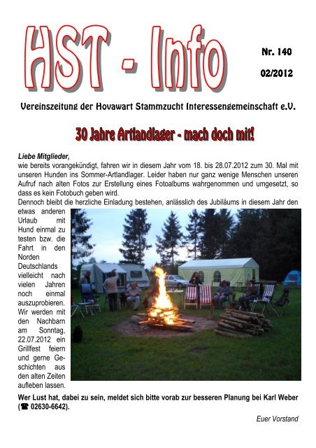 Nr. 140 02/2012 Vereinszeitung der Hovawart ... - HST