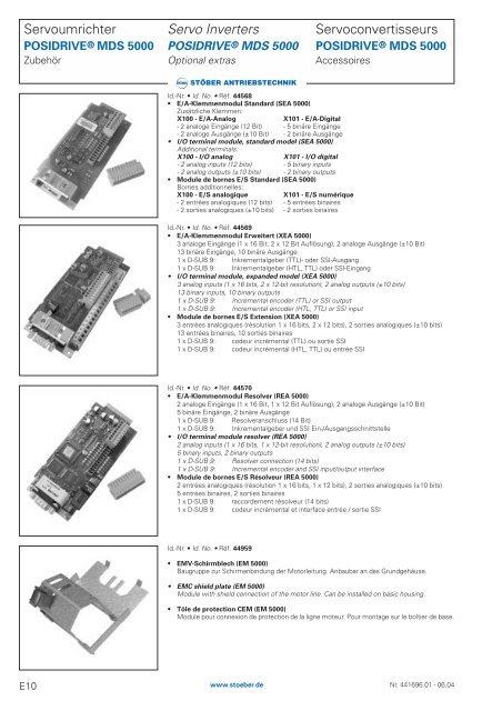 Servo Motors ED + EK Servomotoren ED + EK Moteurs brushless ...